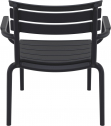 Кресло лаунж пластиковое Siesta Contract Paris Lounge стеклопластик черный Фото 5