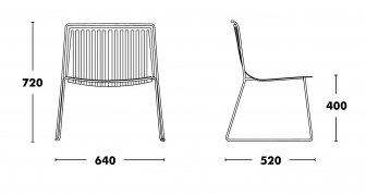 Стул лаунж металлический на полозьях-thumbs-Фото3