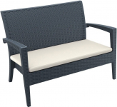 Диван пластиковый плетеный двухместный с подушкой Miami Lounge Sofa