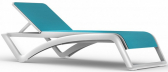Шезлонг-лежак пластиковый Resol Sky Premium полипропилен, стекловолокно, батилин белый, голубой Фото 5