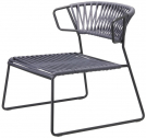 Кресло лаунж плетеное Scab Design Lisa Lounge Filo сталь, роуп антрацит Фото 1