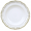 Тарелка суповая Gien Filet Or фаянс белый, золотистый Фото 1