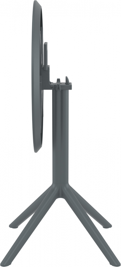Стол пластиковый складной Sky Folding Table Ø60, темно-серый, Ø600х740 мм