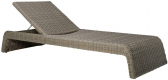 Шезлонг-лежак плетеный JANUS et Cie Zeya алюминий, искусственный ротанг акация Фото 1