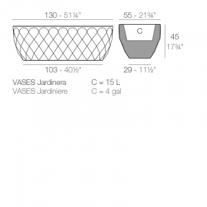 Кашпо пластиковое Vondom Vases Basic полиэтилен Фото 2