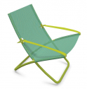 Кресло-шезлонг металлическое EMU Snooze сталь, emu-tex зеленый, мятный Фото 4