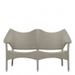 Диван двухместный плетеный JANUS et Cie Amari алюминий, искусственный ротанг палладиевый саржевый Фото 5