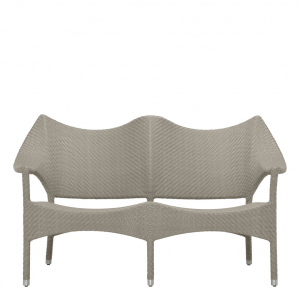 Диван двухместный плетеный JANUS et Cie Amari алюминий, искусственный ротанг палладиевый саржевый Фото 5