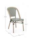 Стул металлический плетеный Garden Relax Silveira алюминий, искусственный ротанг зеленый Фото 2