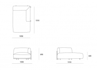 Кушетка левая с обивкой-thumbs-Фото3