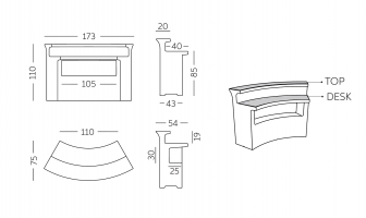 Стойка пластиковая барная светящаяся-thumbs-Фото3