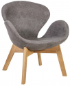 Кресло с обивкой Beon Swan Wood Legs (Arne Jacobsen) A062 дерево, кашемир натуральный, серо-коричневый Фото 1