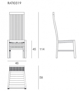 Стул деревянный Giardino Di Legno Ratio тик Фото 2