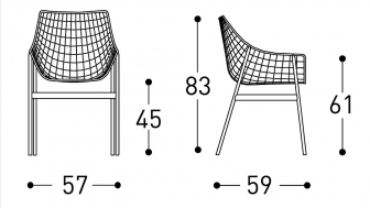 Кресло металлическое с подушкой-thumbs-Фото3