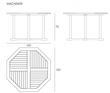 Стол деревянный обеденный Giardino Di Legno Macao Bristol тик Фото 2