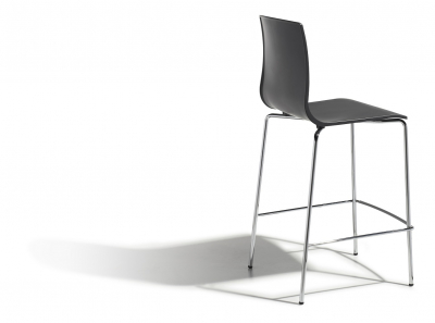 Стул полубарный пластиковый Scab Design Alice Barstool сталь, технополимер хром, антрацит Фото 6