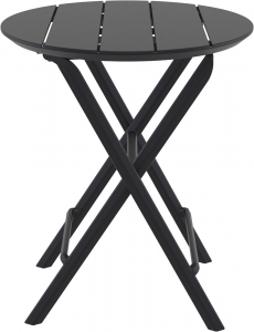Стол пластиковый складной Siesta Contract Helen Folding Table Ø60 пластик черный Фото 6