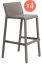 Комплект пластиковых барных стульев Nardi Trill Stool Set 4 стеклопластик тортора Фото 2