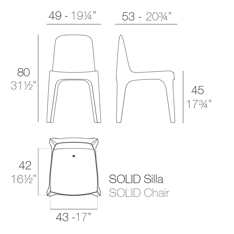 Стул пластиковый Solid Basic, черный