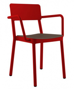 Кресло пластиковое с обивкой Resol Lisboa upholstered seat armchair стеклопластик, ткань Фото 1