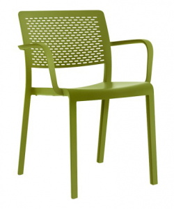 Кресло пластиковое Resol Trama armchair стеклопластик оливковый Фото 1