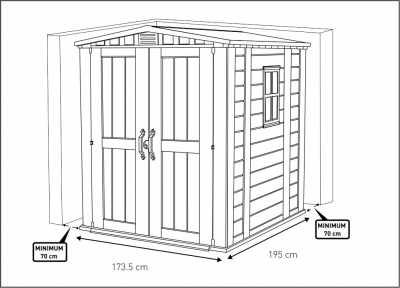 Сарай пластиковый Keter Factor 6х6 полипропилен бежевый, серо-коричневый Фото 2