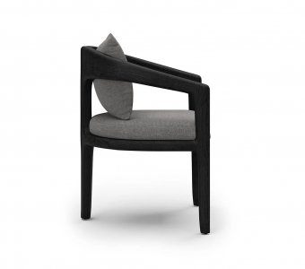 Кресло деревянное с подушкой SNOC Whale Noche тик, акрил ночь Фото 5