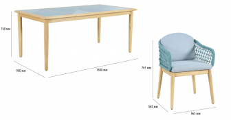 Комплект обеденной деревянной мебели на 6 персон-thumbs-Фото3