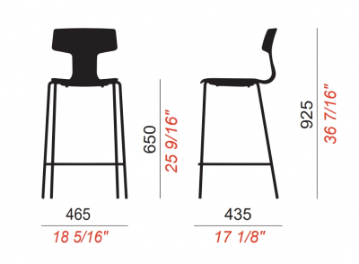 Стул полубарный пластиковый Colos Split 3B сталь, полипропилен, стекловолокно Фото 2