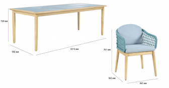 Комплект обеденной деревянной мебели на 8 персон-thumbs-Фото3