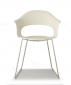 Кресло пластиковое Scab Design Lady B sledge frame сталь, технополимер хром, лен Фото 4