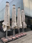 Зонт профессиональный 4х4 м THEUMBRELA SEMSIYE EVI Mega Telescopic алюминий, олефин серебристый, светлый беж Фото 8