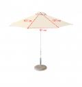 Зонт пляжный профессиональный Ø2.5 м THEUMBRELA SEMSIYE EVI Kiwi Clips алюминий, полиэстер бежевый Фото 11