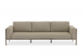 Диван трехместный с подушками BraFab Stockholm алюминий, ткань бежевый, коричневый Фото 3