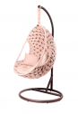 Кресло подвесное плетеное Pride Design Валио Гламур сталь, микровелюр бежевый Фото 33