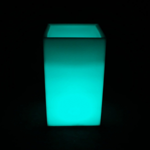 Кашпо пластиковое светящееся LED Vertical полиэтилен белый Фото 3