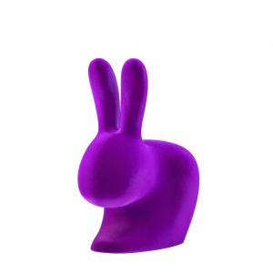 Стул пластиковый детский Qeeboo Rabbit Baby Velvet Finish полиэтилен фиолетовый Фото 5
