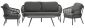 Комплект плетеной мебели Grattoni Atol алюминий, роуп, олефин антрацит, темно-серый, серый Фото 1