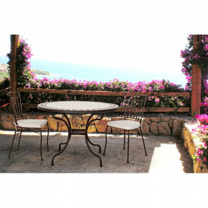Стул металлический с подушкой Garden Relax Duke металл коричневый Фото 3
