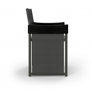 Кресло металлическое складное SNOC Sestri Nightfall алюминий, тик, текстилен черный Фото 4