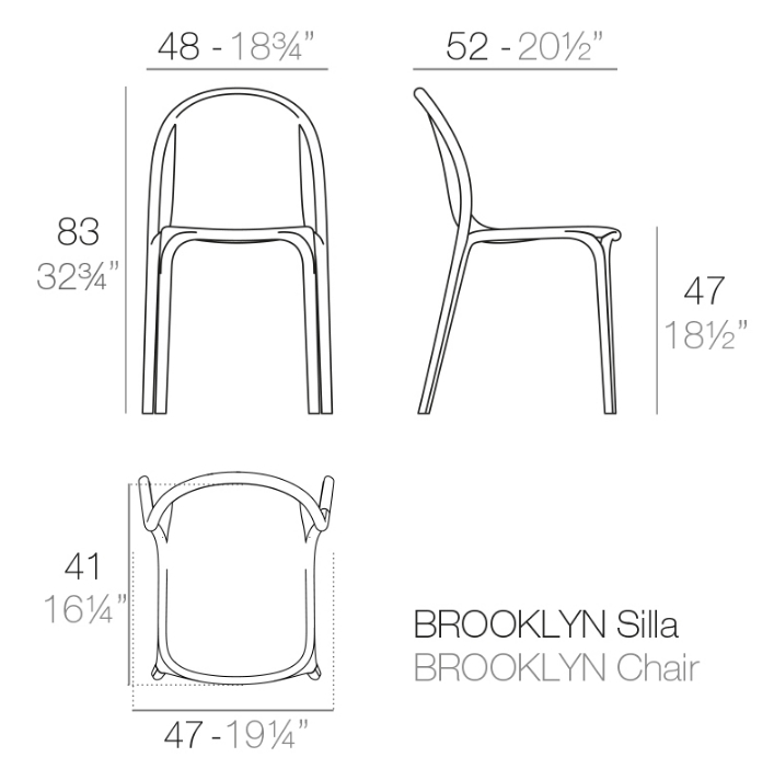 Стул пластиковый Brooklyn Revolution, бежевый Cala