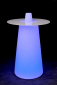 Стол пластиковый светящийся LED Saucer полиэтилен белый Фото 2