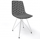 Стул пластиковый Gaber Alhambra TC сталь, технополимер черный, белый Фото 1