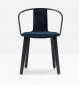 Кресло деревянное с обивкой PEDRALI Jamaica ясень, сталь, ткань черный ясень, черный, темно-синий Фото 5