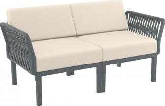 Диван пластиковый двухместный с подушками-thumbs-Фото1