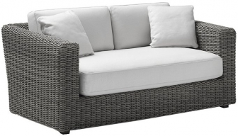 Диван двухместный плетеный с подушками-thumbs-Фото1