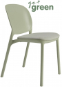 Стул пластиковый с обивкой Scab Design Hug технополимер, акрил зеленый шалфей Фото 1