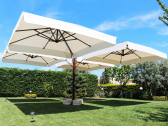 Зонт профессиональный четырехкупольный 6.53х6.53 м THEUMBRELA SEMSIYE EVI Banana Quadro алюминий, полиэстер бежевый Фото 9