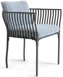 Кресло металлическое с подушкой-thumbs-Фото1