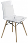 Стул прозрачный PAPATYA X-Treme-S Wox Beech Wood бук, поликарбонат натуральный, прозрачный Фото 1